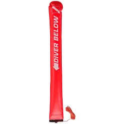 מצוף SMB עם הטקסט diver below