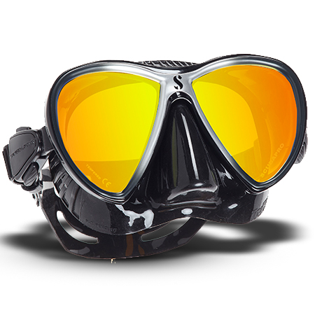 מסיכת Synergy Twin Trufit שחורה, עם עדשות מראה צהובות