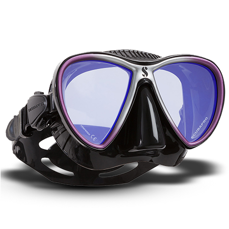 מסיכת Synergy Twin Trufit שחורה, עם עדשות מראה סגולות