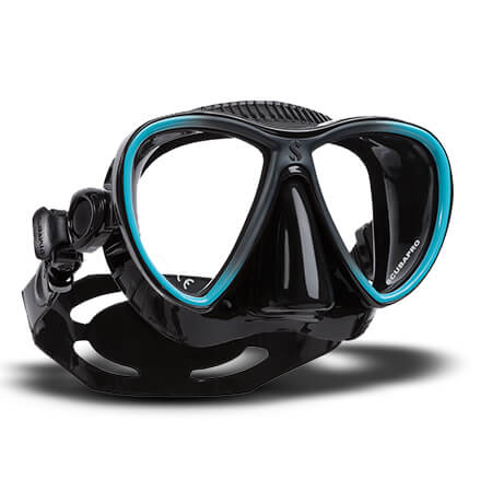 מסיכת Synergy Twin Trufit שחורה, עם מסגרת טורקיז