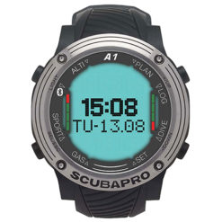 מחשב צלילה A1 - תמונה כשהמסך מואר