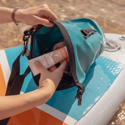 MOAI Dry Bag 10L Petrol Open with Items