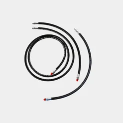 ערכת צינורות Halcyon Backmount Hose Kit בצבע שחור, עם צינור ארוך מגולגל וצינורות קצרים