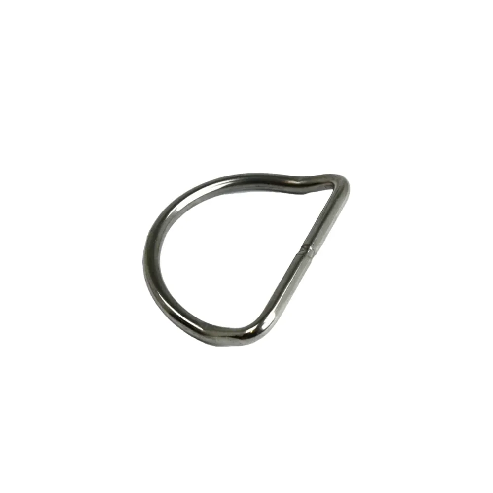 טבעת D מכופפת Halcyon Bent D-Ring מנירוסטה בגוון כסף