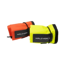 מצופי סימון של Halcyon בצבע כתום וצהוב כשהם מגולגלים