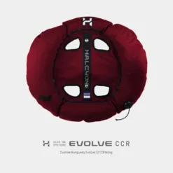 כנף Halcyon Evolve CCR בצבע בורדו בהתאמה אישית, עם כיתוב באנגלית