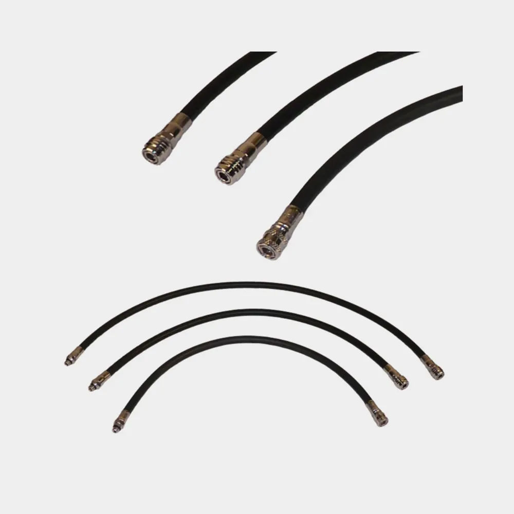 צינורות מילוי למאזן Halcyon LP Inflator Hose בצבע שחור ובאורכים שונים