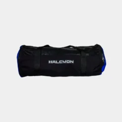 תיק ציוד צלילה Halcyon Premium Gear Bag שחור עם קצוות כחולים וידיות ארוכות