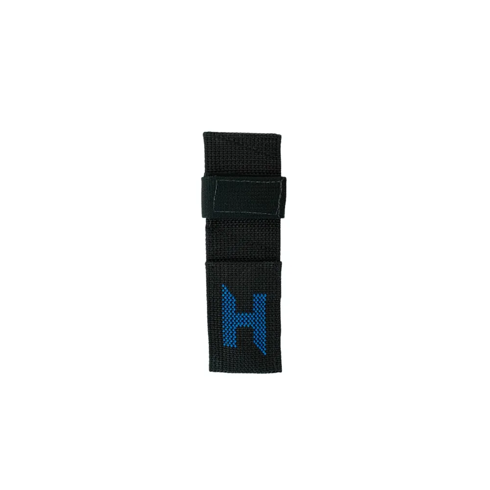 Halcyon Knife Sheath - נדן ישר שחור עם האות H בכחול