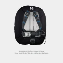 מערכת עם כנף Evolve 40 ליברות ובקפלייט אלומיניום, לצד כיתוב באנגלית על אפשרויות הכנף