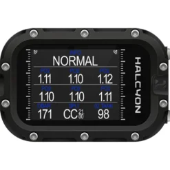 מחשב הצלילה Halcyon Symbios Silver מציג מסך צלילה במעגל סגור