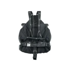 מערכת Halcyon Zero Gravity Sidemount עם הרתמה במבט מלפנים