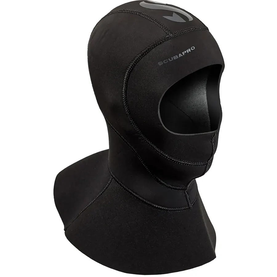 כובע צלילה Everflex Hood 6/5/4mm שחור עם סינר ואטם סביב הפנים
