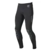 מכנסי Everflex YULEX 3mm Pants לגברים במבט קדמי, בשחור עם הדפסי הגנה אפורים בברכיים ותג יולקס על הירך