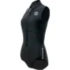 בגד ים לנשים Everflex YULEX Swimsuit 2mm במבט מלפנים, עם רוכסן אנכי וסמל יולקס על החזה