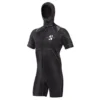 ווסט Hybrid Vest 6mm לגברים במבט מלפנים, עם כובע ורוכסן קדמי