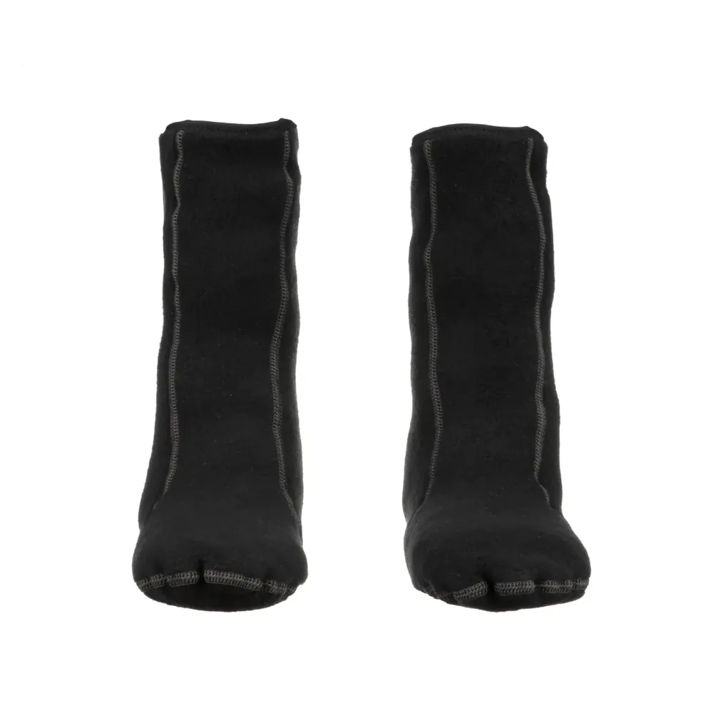זוג גרבי K2 Sock שחורים עם תפרים אפורים במבט מהצד