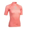 חולצת לייקרה T-Flex UPF 50 Short Sleeve לנשים בוורוד אלמוג, מבט מלפנים